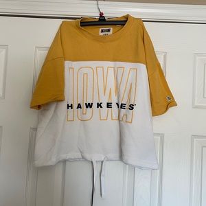 Tailgate Iowa Hawkeye Cropped Top - Size Large